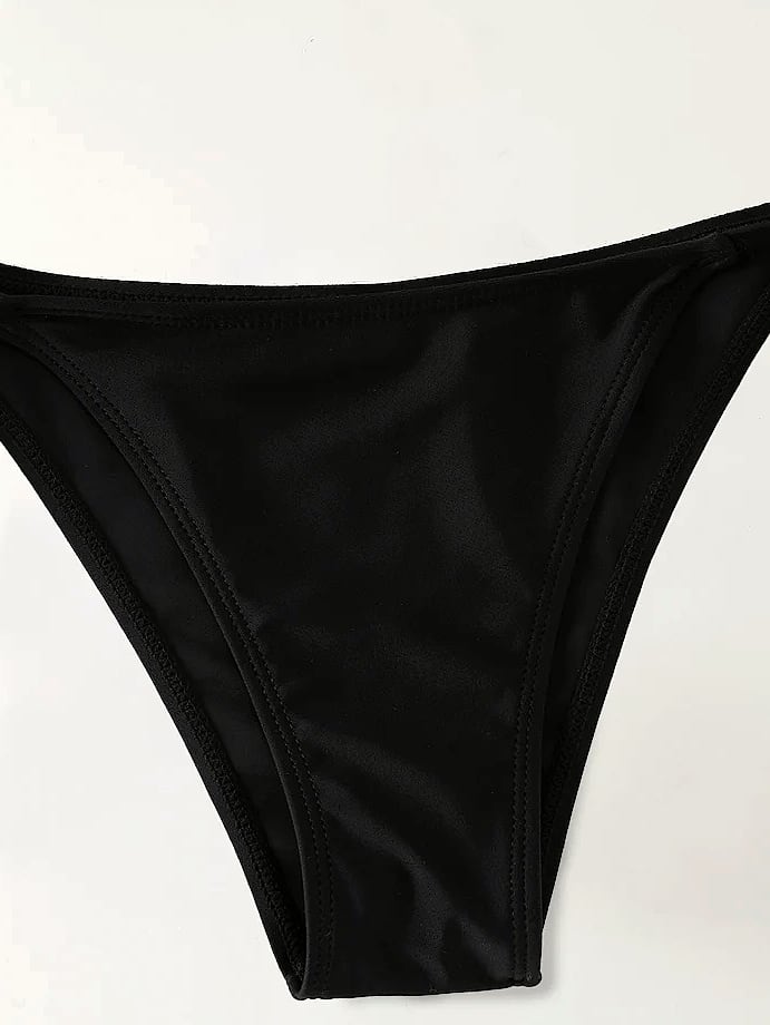 2-Piece Triangle Bikini Swimsuit Set with String Detail