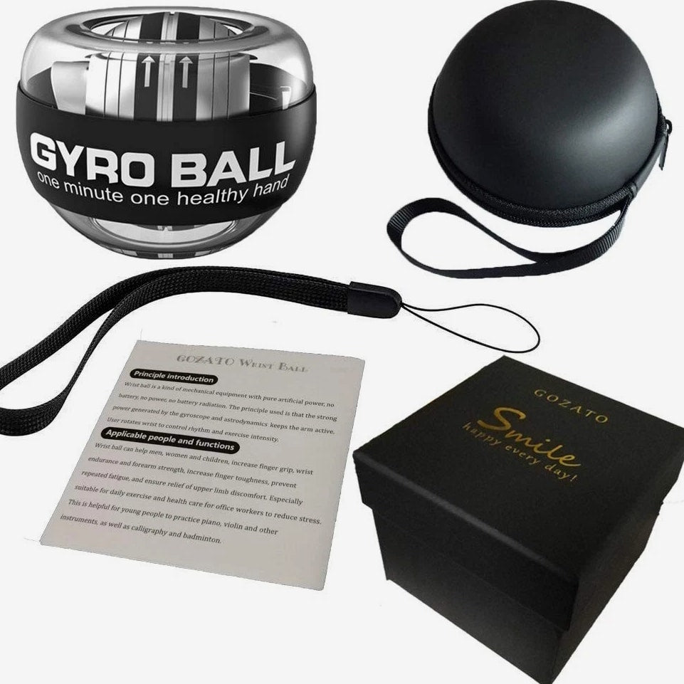 Auto-Start Wrist Power Gyro Ball with LED Lights - Wrist Strengthener