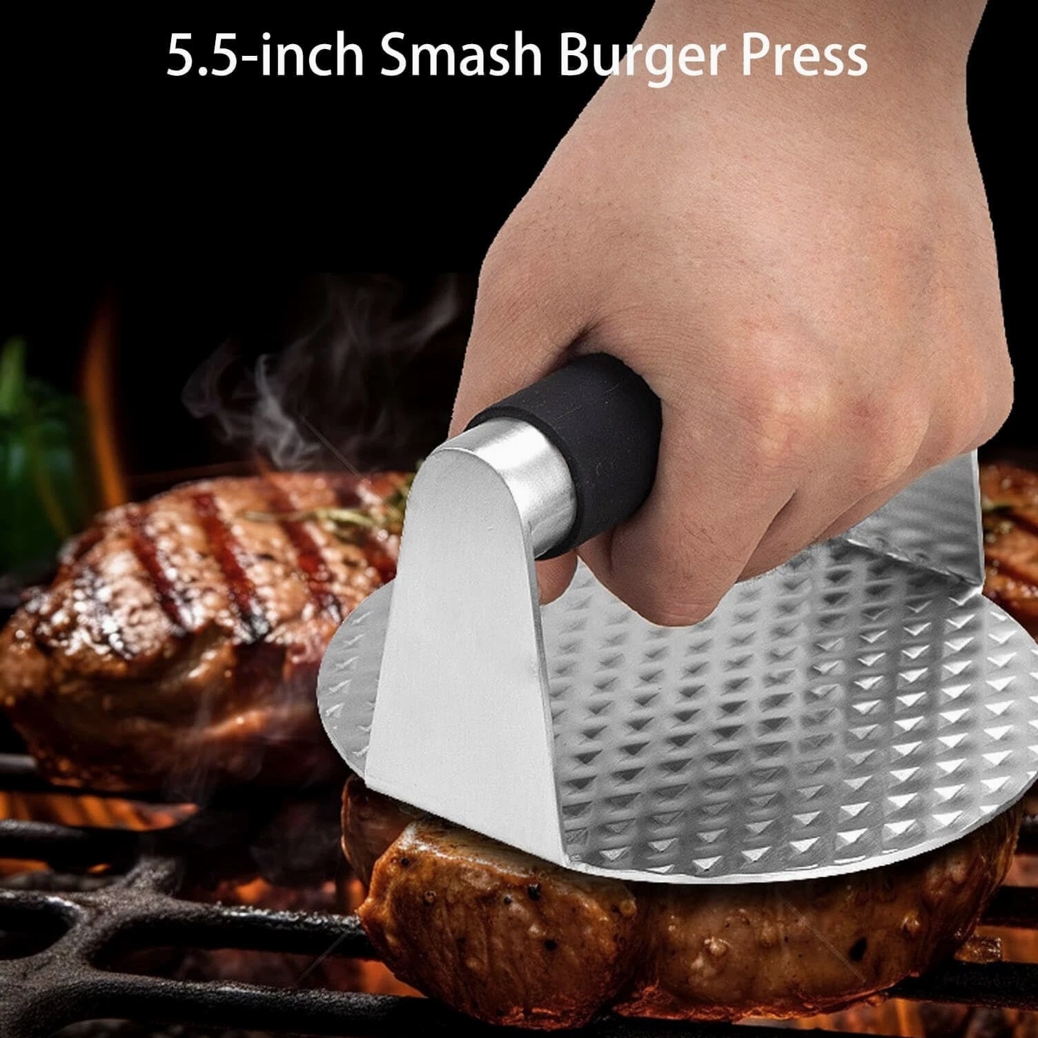 8 Pcs Smash Burger Press Kit - Burger Press, 3 in 1 Patty Maker, Hamburger Spatu...