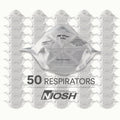3M N95 Disposable Respirator, VFlex Particulate Respirator 9105, Pack of 50, Standard Size, NIOSH Approved, For Sweeping, Sanding, Grinding, Sawing, Bagging, Dust