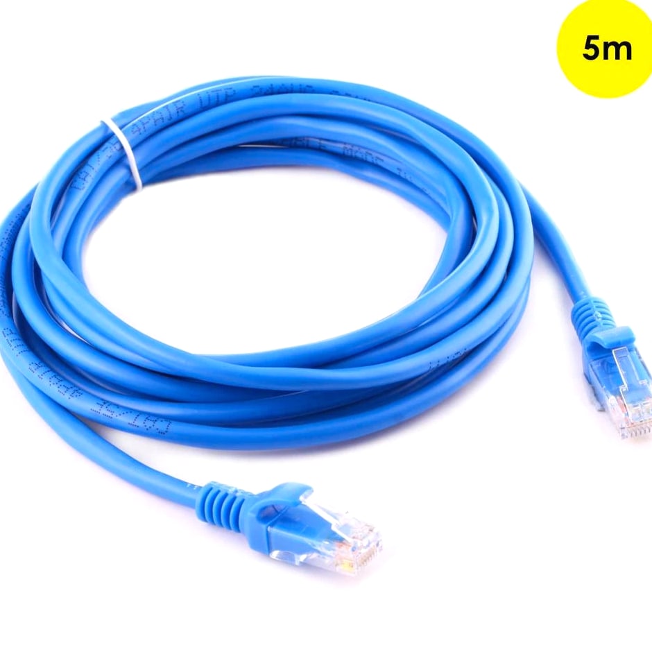 CAT5e Ethernet Cable Lan Computer Network CAT5 RJ45 Internet Blue Patch Cord