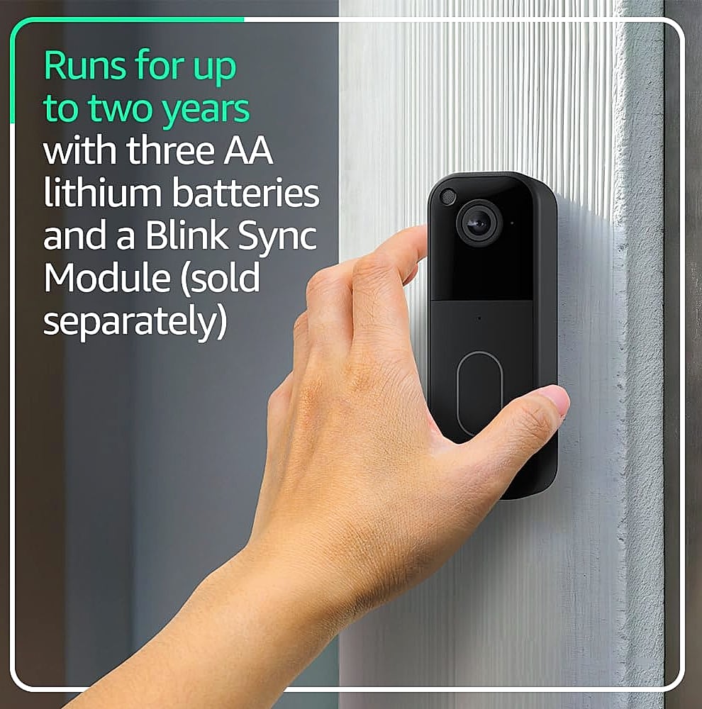Blink Video Doorbell, 2-Year Battery, HD Night Vision