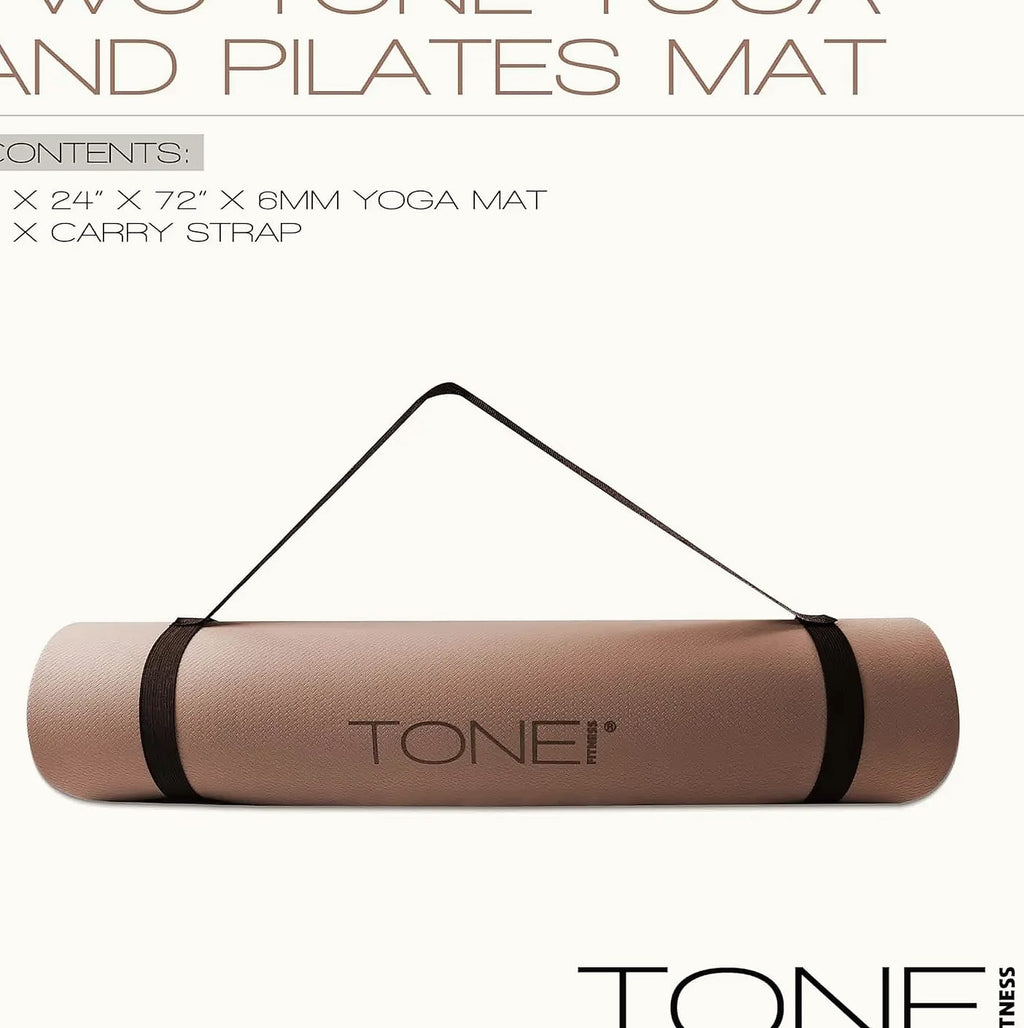 Non-Slip Yoga Mat 1/4 Inch Thick Exercise and Pilates Mat