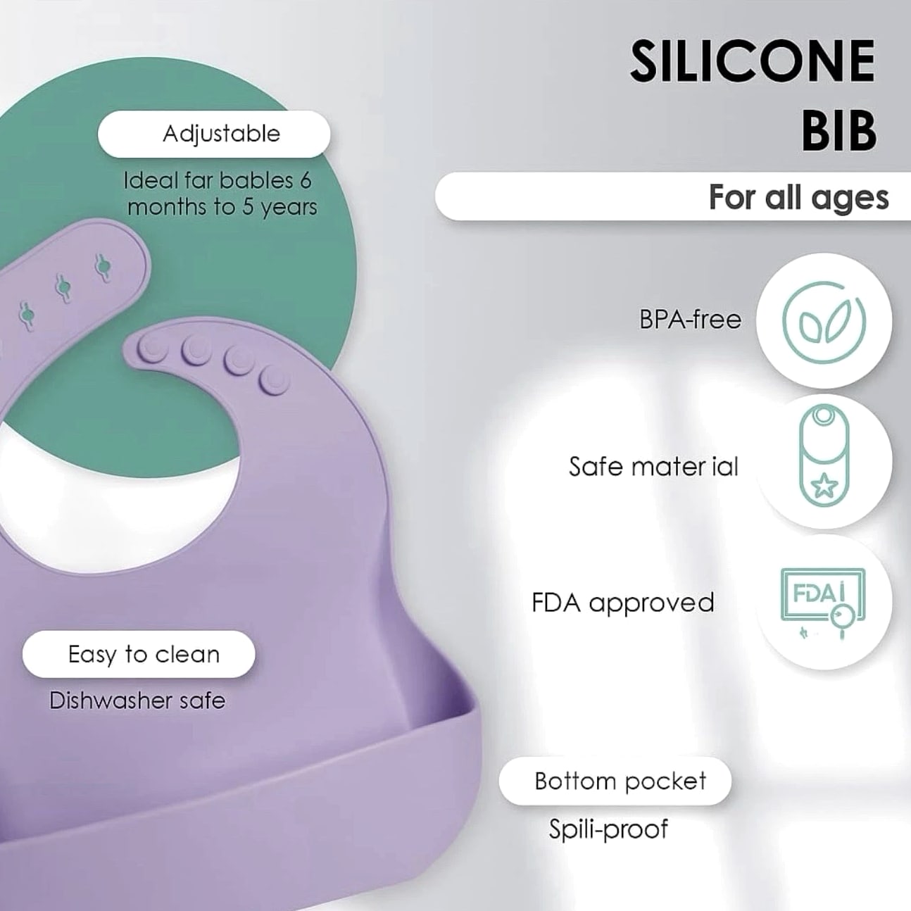 Silicone Baby Feeding Set, Suction Plate Bowl Set ( Colour Purple )