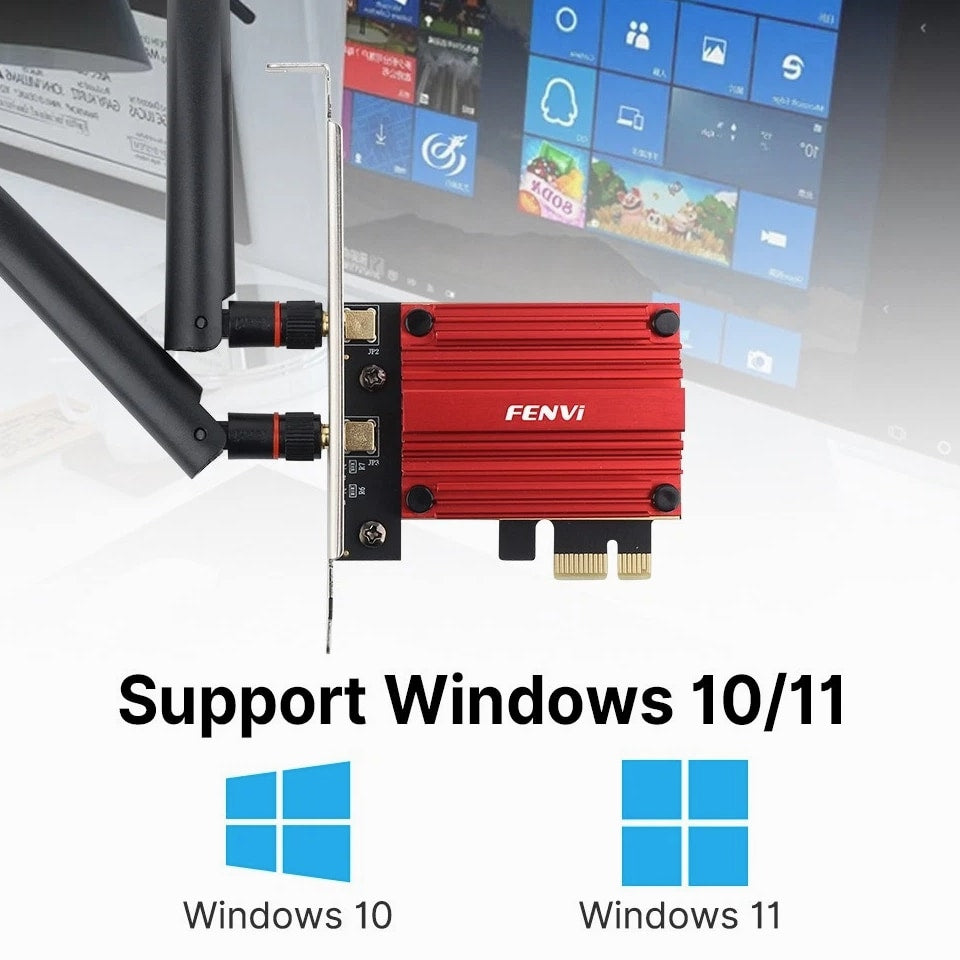 Ultra-Fast WiFi 7 BE5400 PCIe Desktop Network Card Tri-Band with Bluetooth5.3