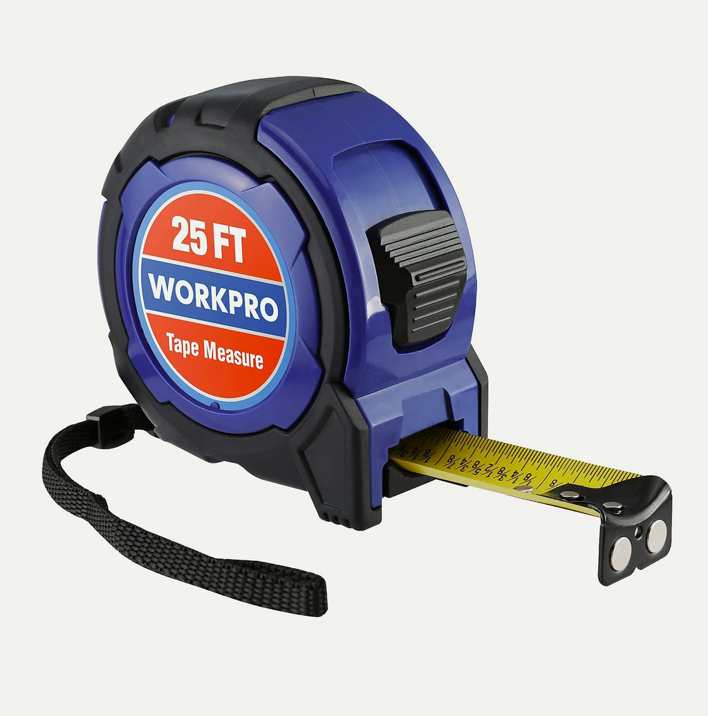 WORKPRO 25FT Pink Tape Measure with Magnetic Hook