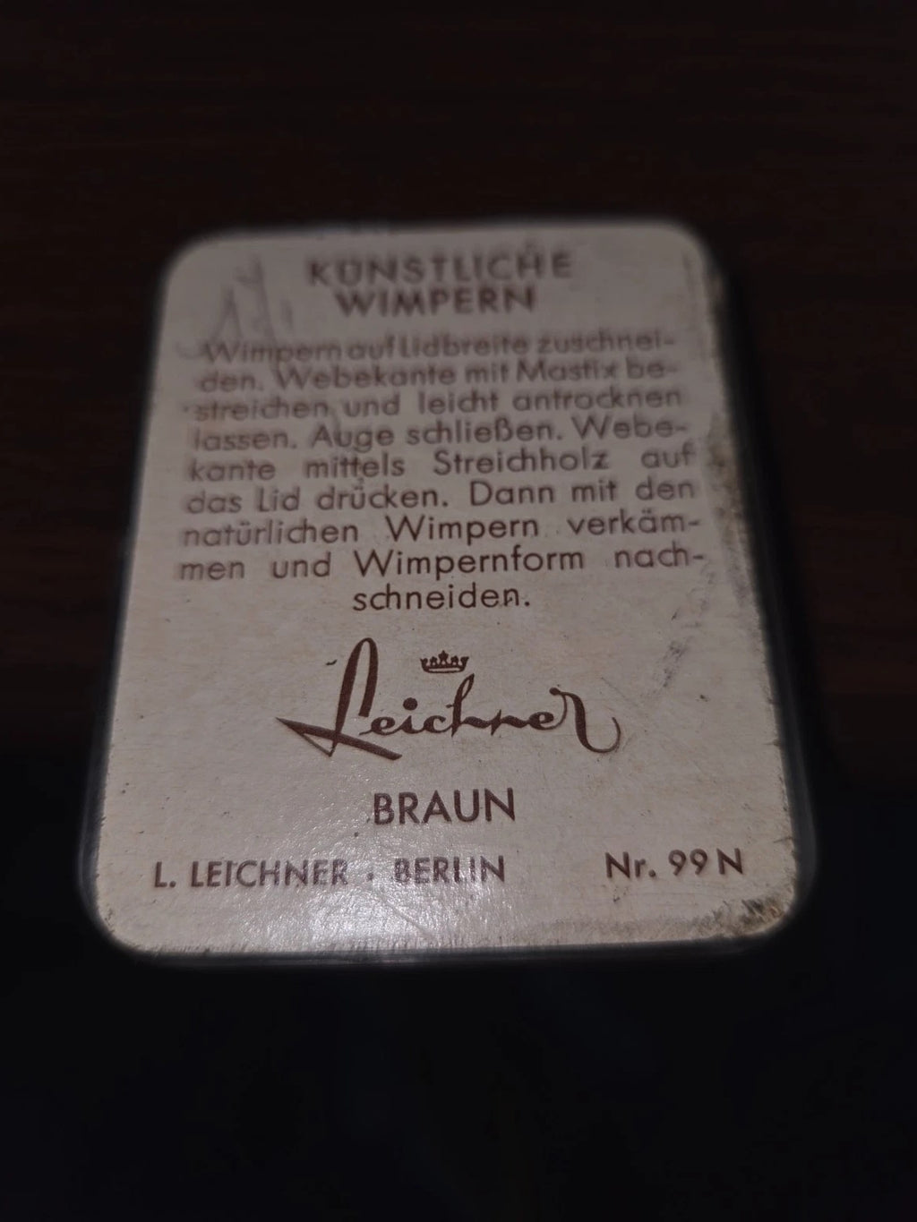 Sharon Tate Owned Worn Leichner Braun German Eyelashes from Sydney Guilaroff