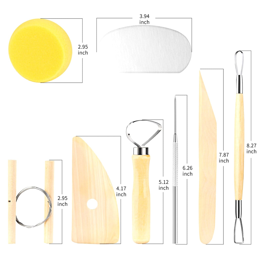 XDT Art Supplies Clay&Pottery Modeling Sculpting Tools 8Pc Model Kit Sculpture