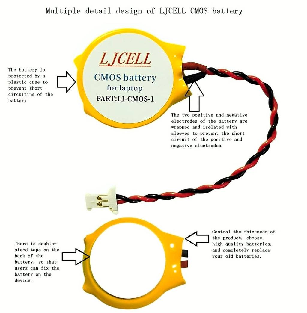LJCELL CR2032 CMOS Battery for Dell Alienware Alpha R1