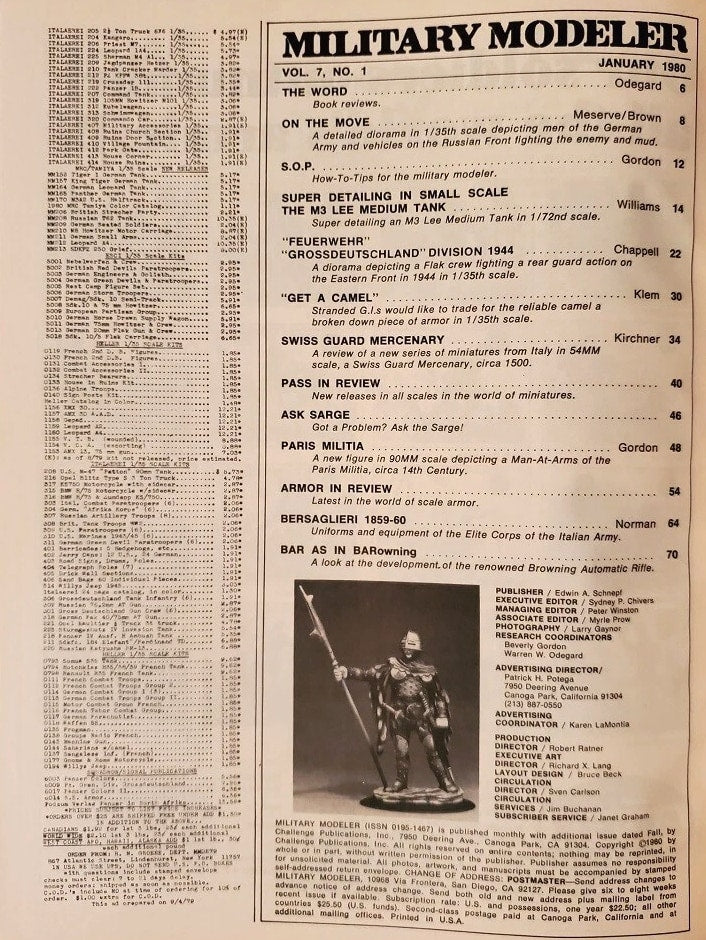 Military Modeler Magazine - 1980 COMPLETE YEAR