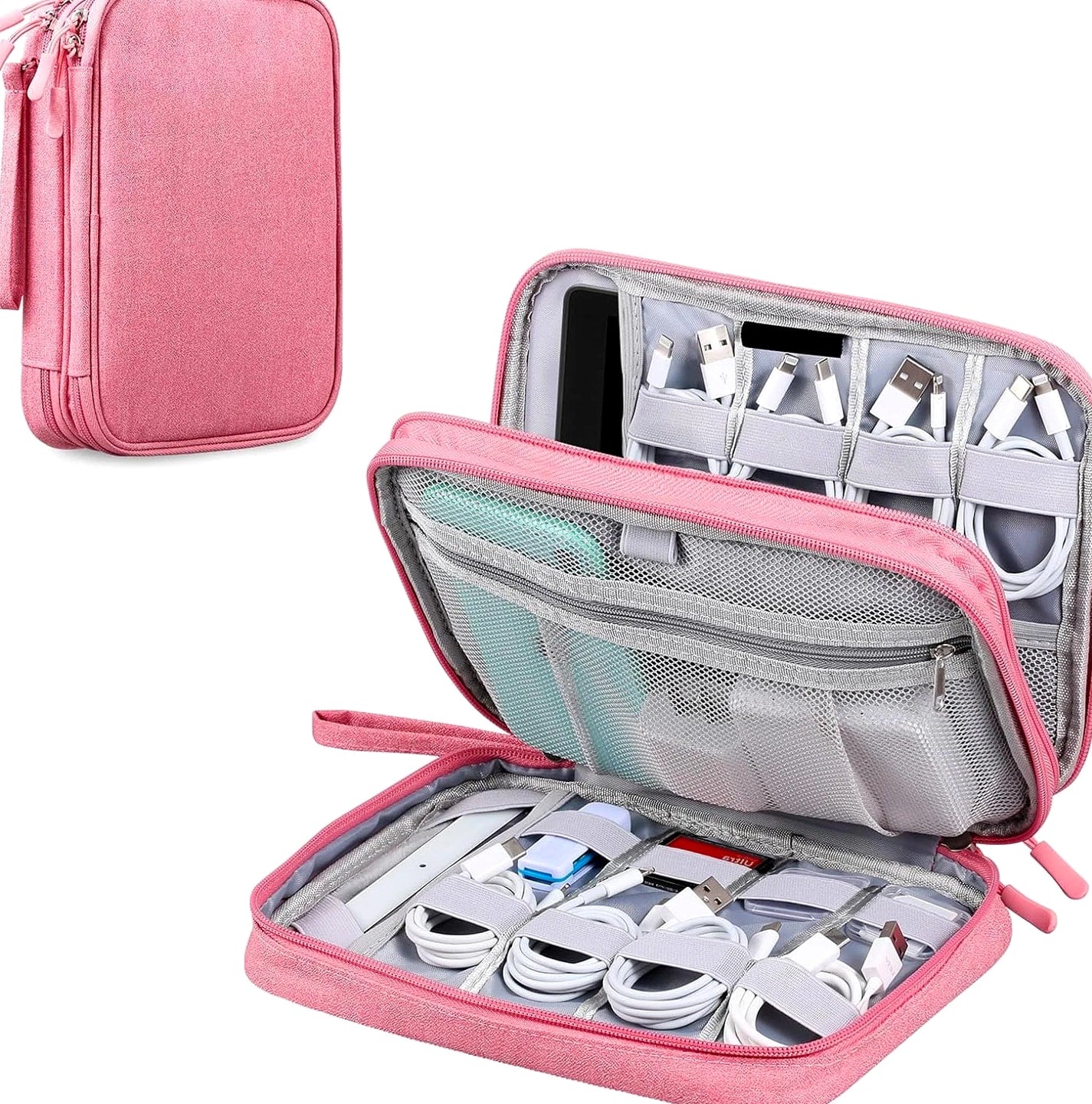 Travel Electronics Organizer Pouch Bag for Tech Gadgets & Airplane Accessories,