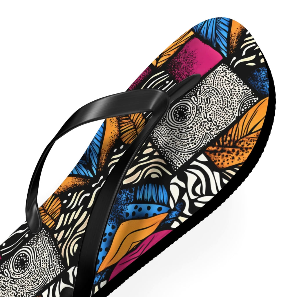 Floral and Feather Flip Flops | Summer Footwear Beach Sandals Poolside Comfort