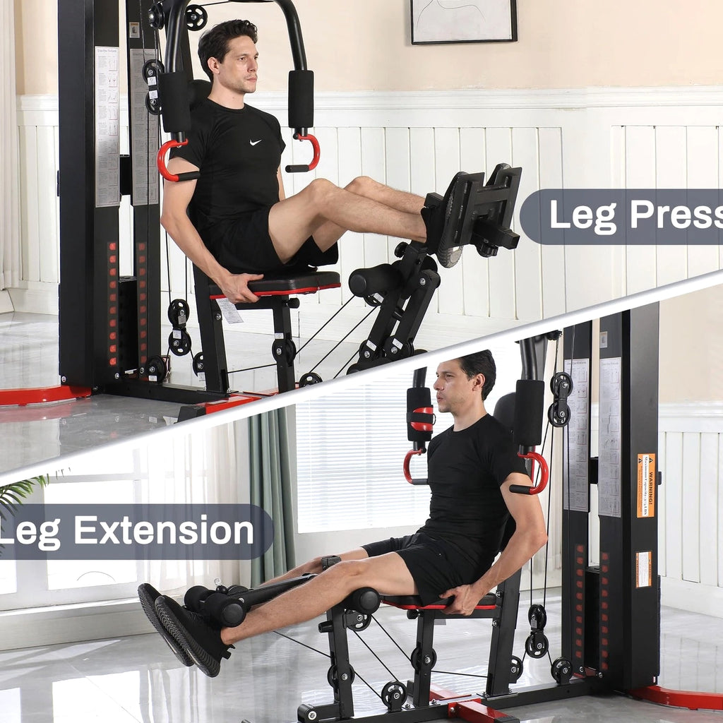 Fitvids Home Gym Equipment, 160lb Weight Stack, Full Body Workout Machine