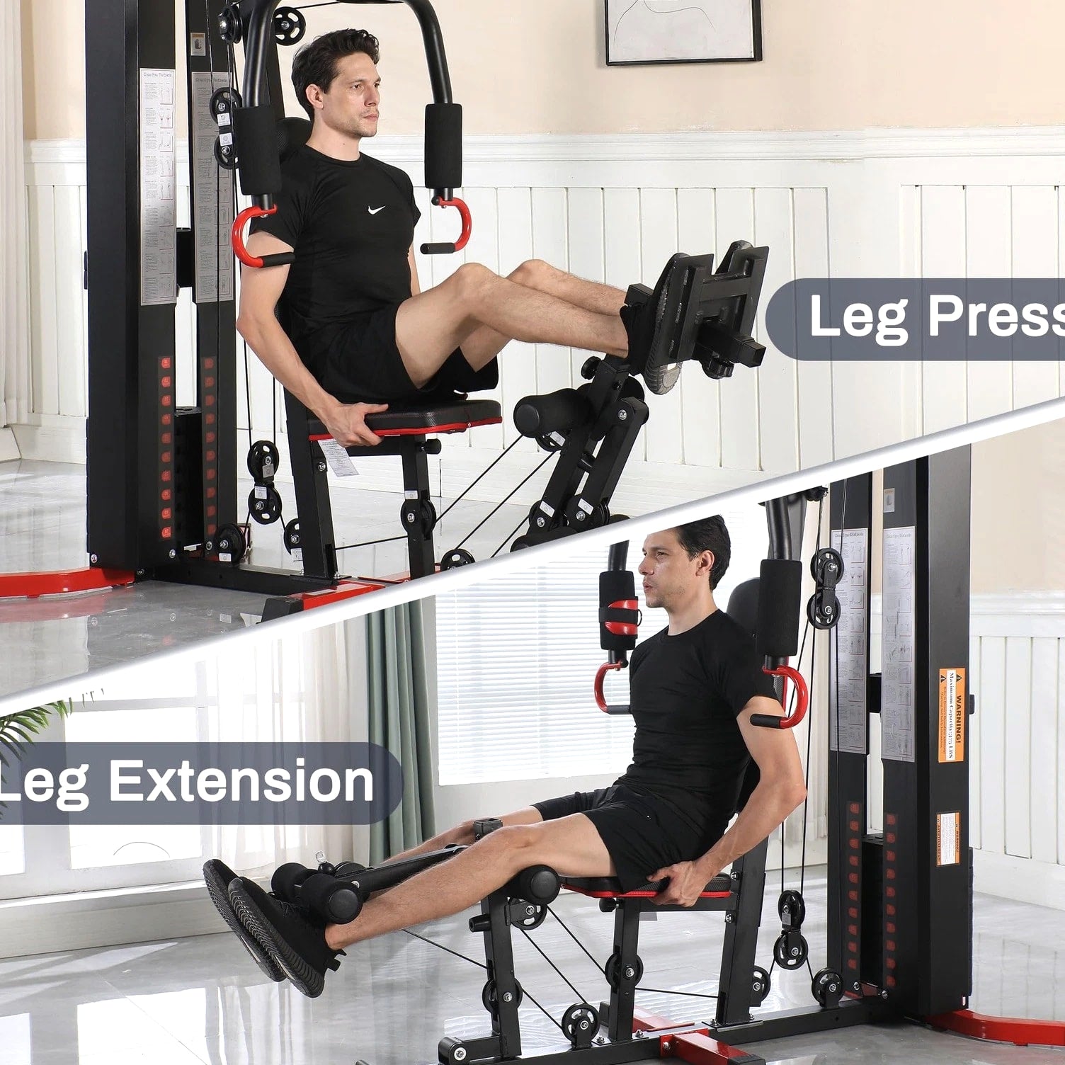Fitvids Home Gym Equipment, 160lb Weight Stack, Full Body Workout Machine
