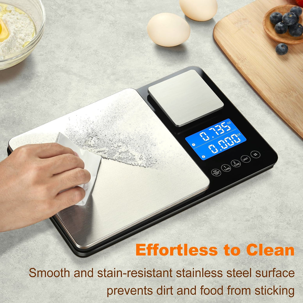 KUAIVO Dual Platform Food Scale, 0.001oz Precision Baking