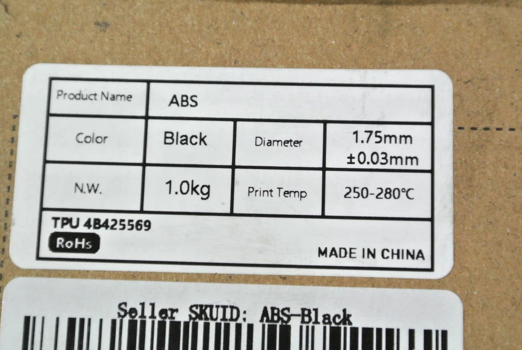 4 Nevsoye 1.0Kg ABS 3D Printer Filament 1.75mm - 2 White 2 Black