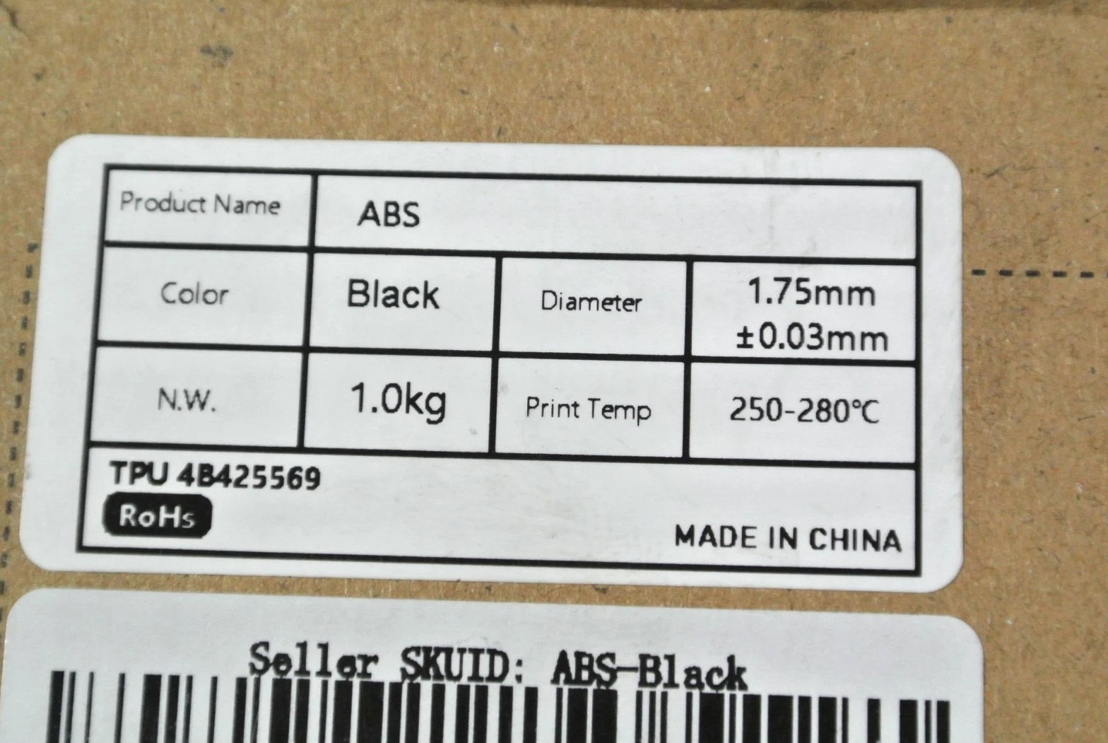 4 Nevsoye 1.0Kg ABS 3D Printer Filament 1.75mm - 2 White 2 Black