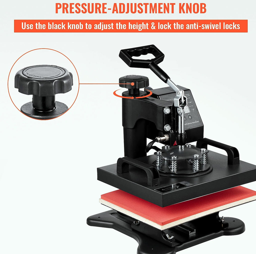 SucceBuy 12x10 Heat Press Machine 650W Swing Away Transfer
