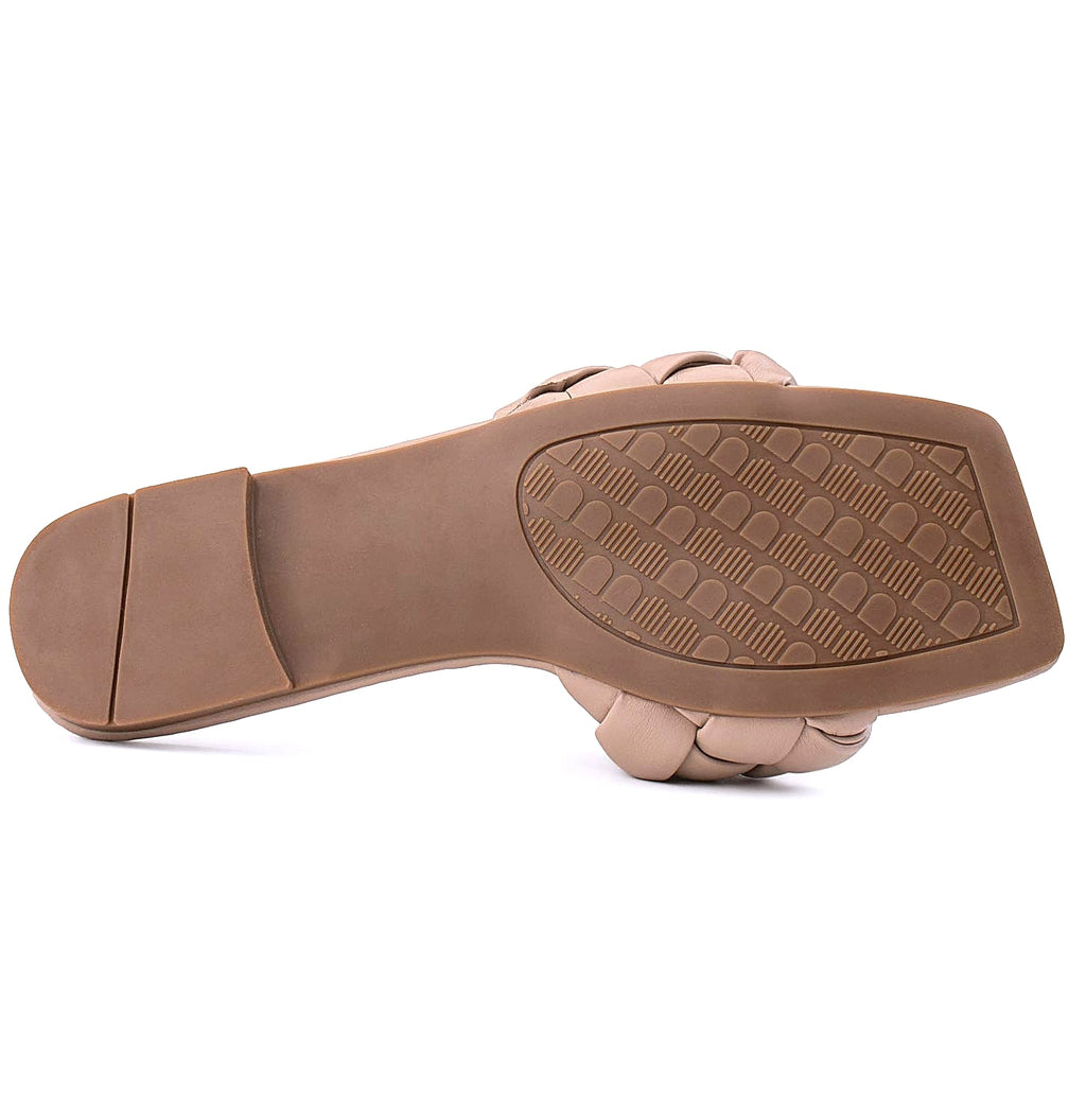 RF Room of Fashion Women's Open Square Toe Slide Sandals