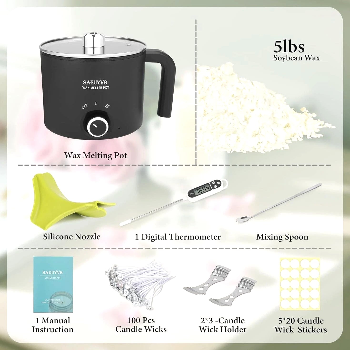 Soy Wax Candle Making Kit - DIY Supplies for Adults & Crafters