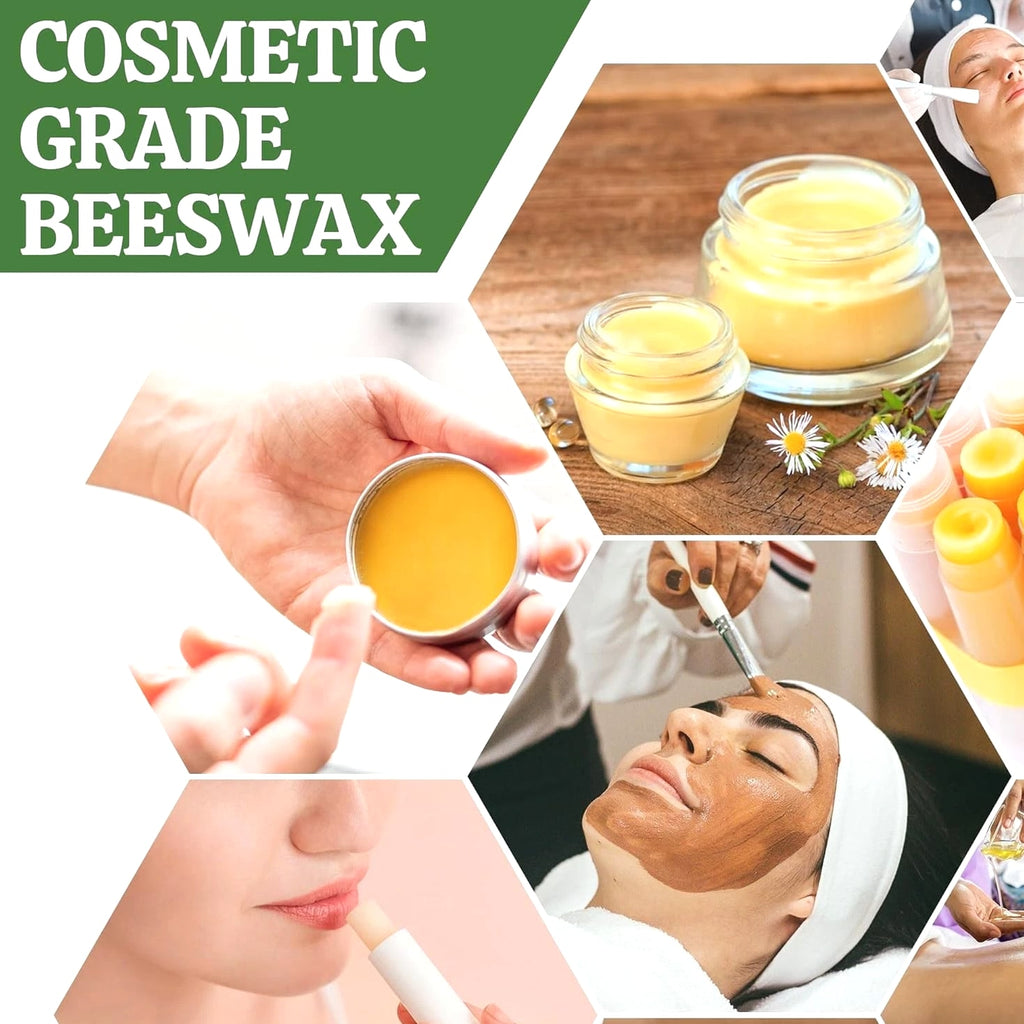 Beeswax Pellets for Candle Making 2 Lbs Yellow Bees Wax in Bulk for Crafting