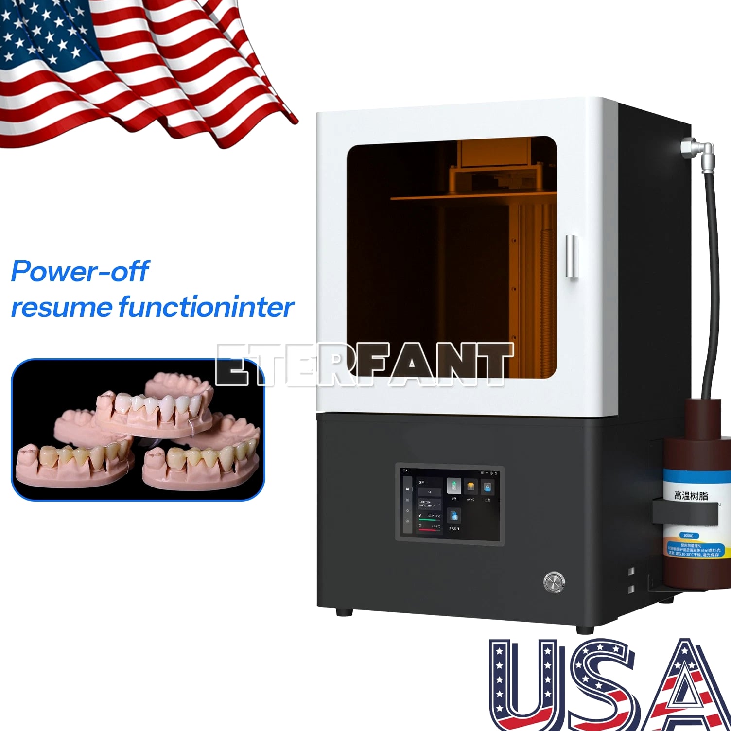 Dental 16K Ultra High Precision UV LCD Resin 3D Printer Industrial LAN/USB/WiFi