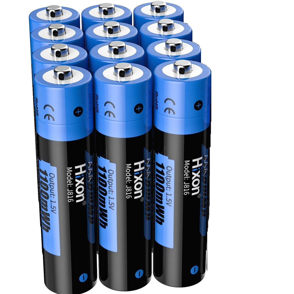 1100mWh Hixon AAA 1.5V Lithium Rechargeable Batteries &Charger High Quality LOT