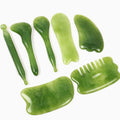 7 Pcs Jade Gua Sha Board Beauty Facial Roller Set Natural Face Neck Massager Tool