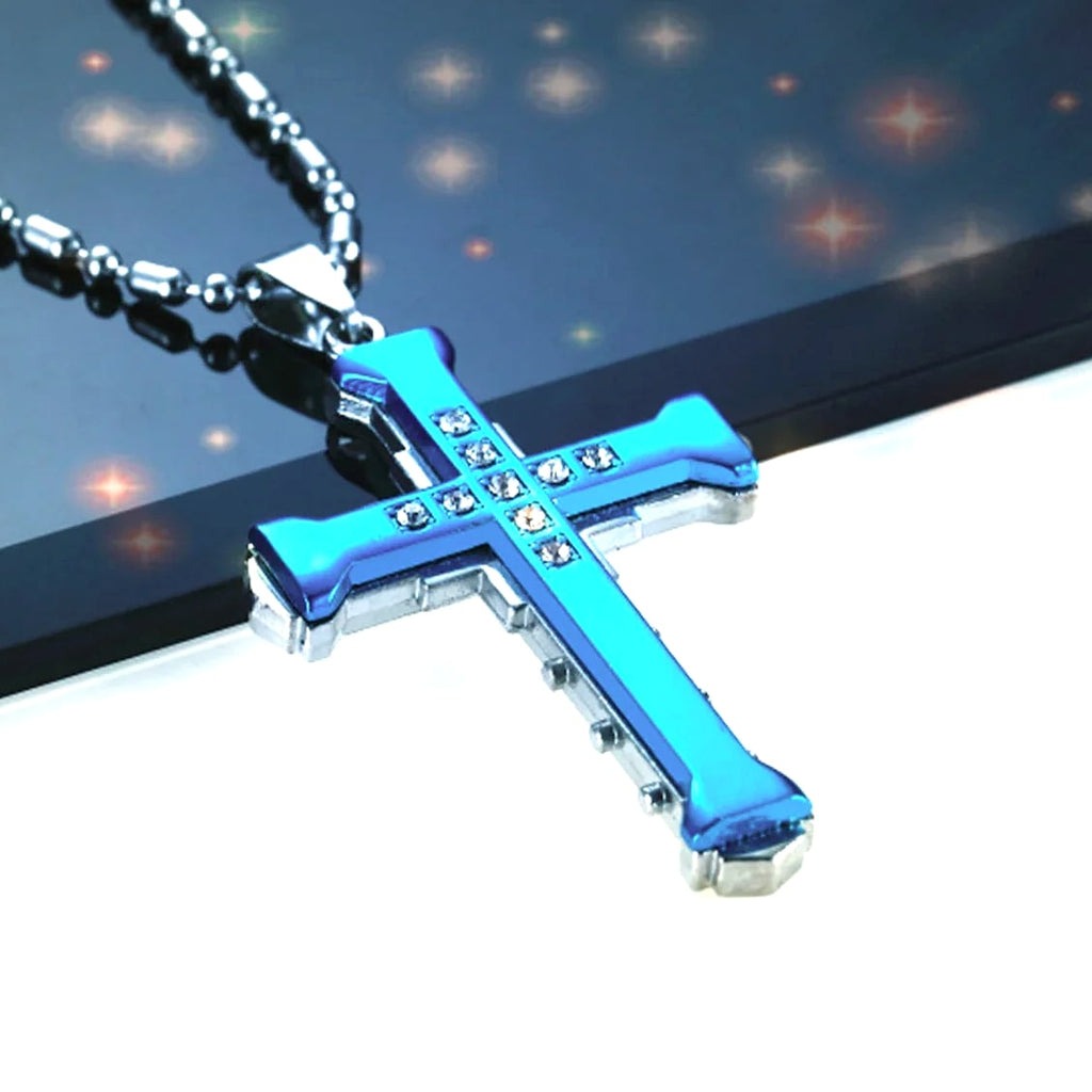 ATMDOG Stainless Steel Cross Necklace Religious Pendant