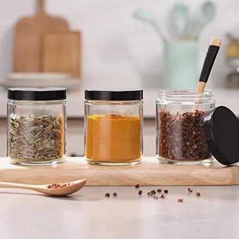 8 Oz Glass Candle Jars with Lids Round Containers For Candle Making