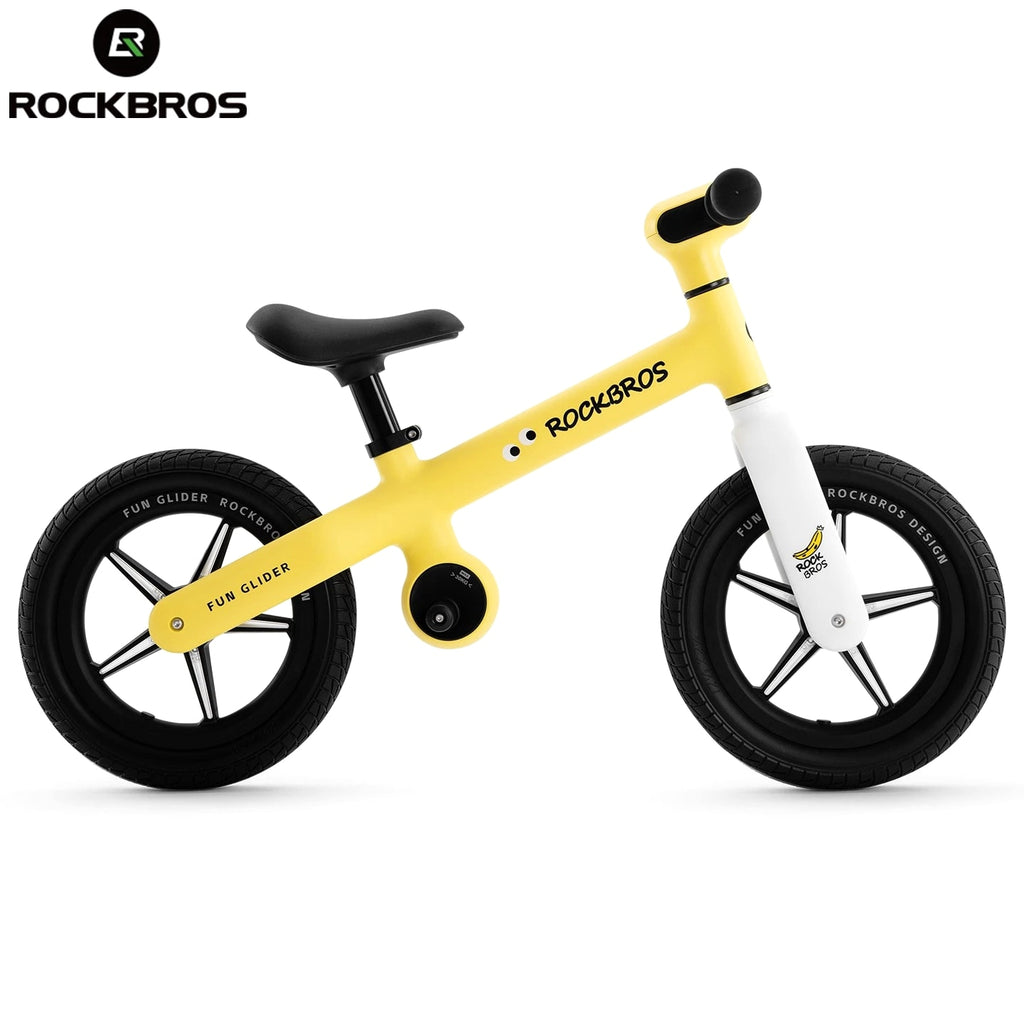 ROCKBROS 12"Kids Balance Bike No Pedal Training Bike Adjustable Handlebar & Seat