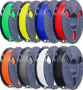 PLA+ 2.0 3D Printer Filament Bundle, Multicolor PLA+ 1.75Mm, Individually Wrapped