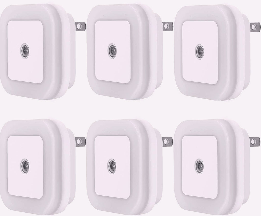 Uigos LED Night Light with Dusk to Dawn Sensor, 6-Pack