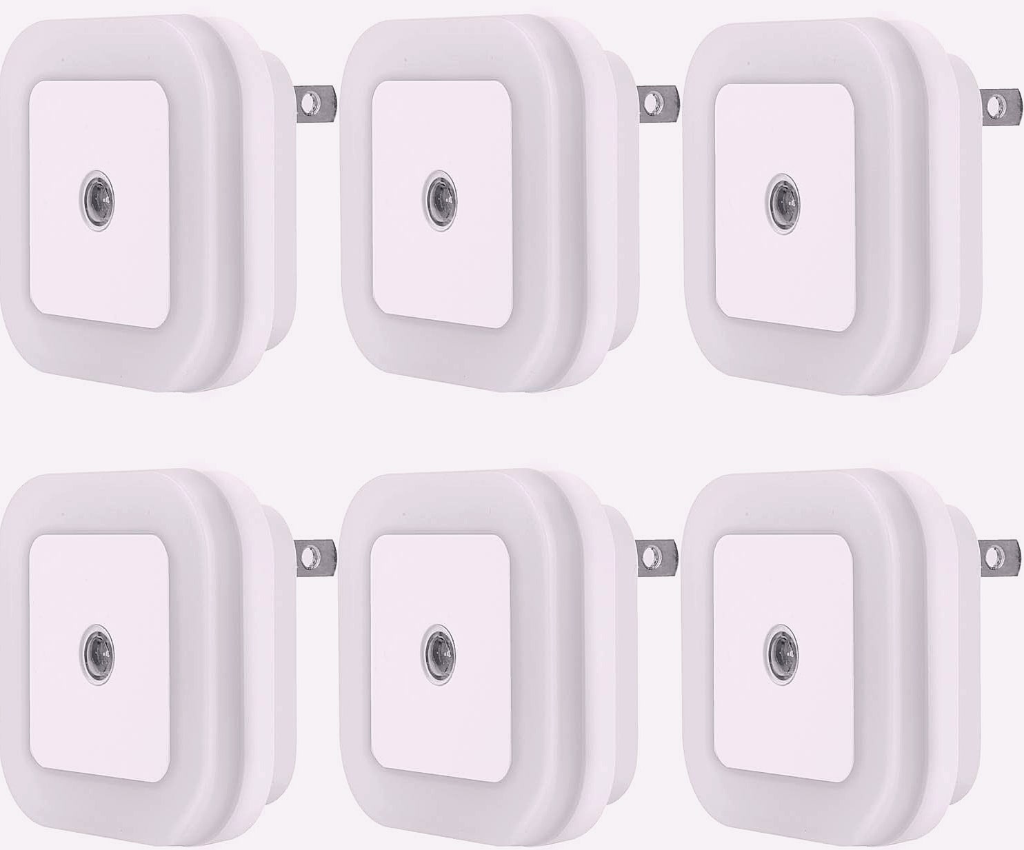 Uigos LED Night Light with Dusk to Dawn Sensor, 6-Pack
