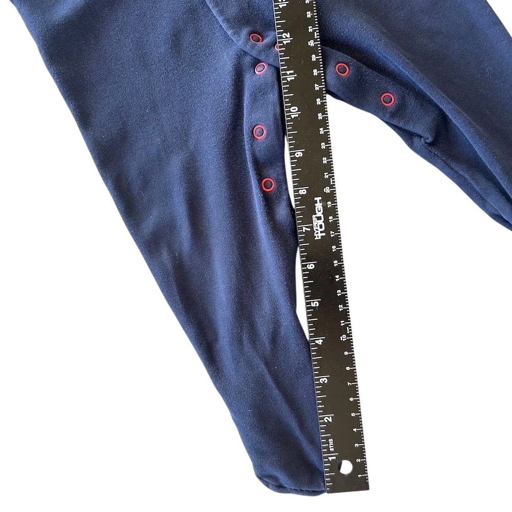 Marks Spencer Paddington Bear Sleepsuit Baby 3 6 Months Navy Red Footed Pajamas