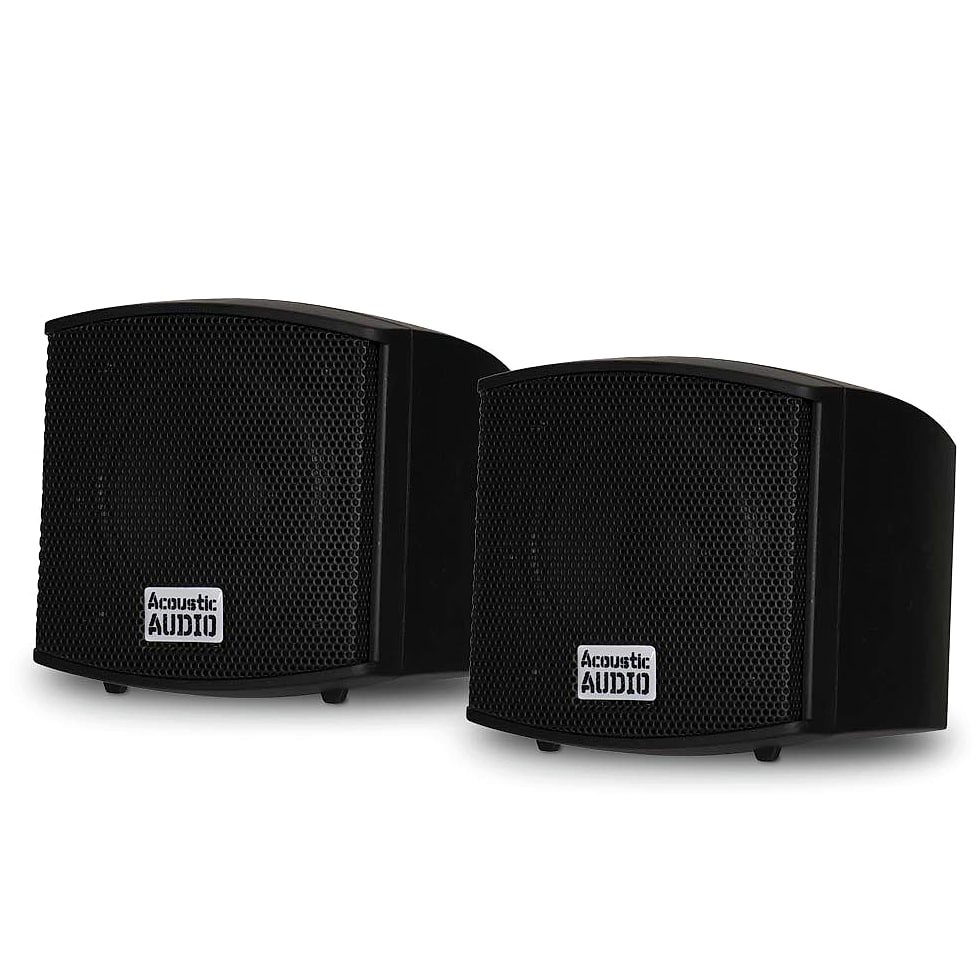 Acoustic Audio AA321B Mountable Indoor Speakers Pair Black