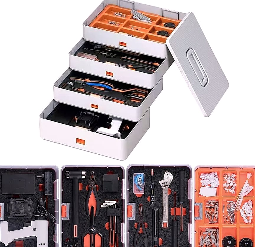 Kankeirr 589-Piece Tool Set with 24V Cordless Drill