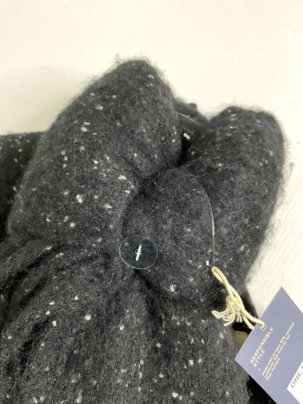 Universal Thread Women's Knit Mittens Winter Gloves and Black Scarf