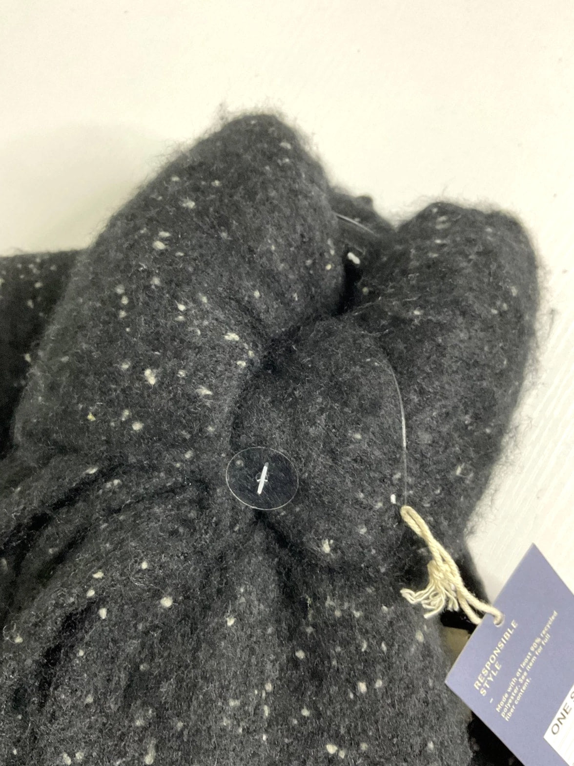 Universal Thread Women's Knit Mittens Winter Gloves and Black Scarf