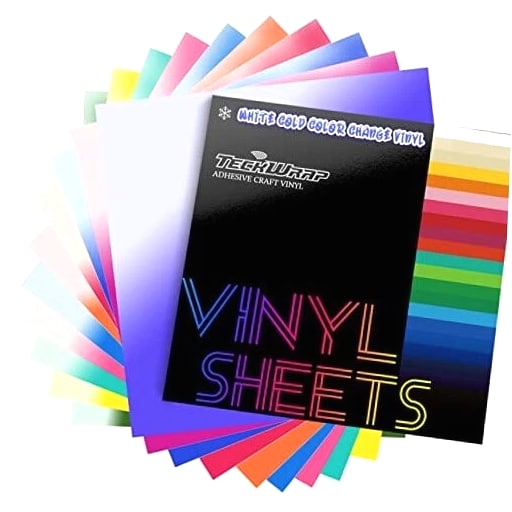 Color Changing Vinyl Permanent Adhesive Vinyl 10 Colors Pack 10colors Sheets