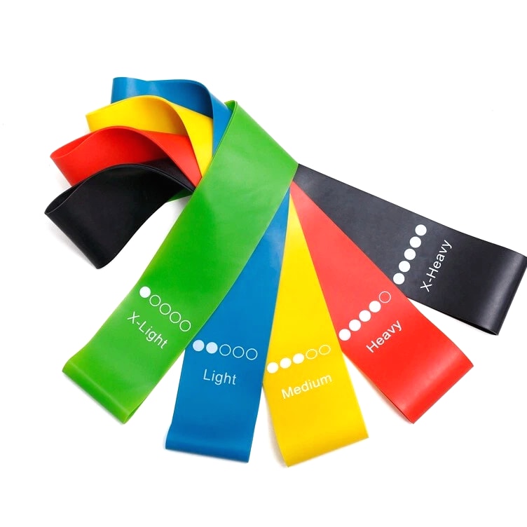 Heavy Duty Resistance Rubber Bands Set 5 Indoor Outdoor Fitness Equipment Sport
