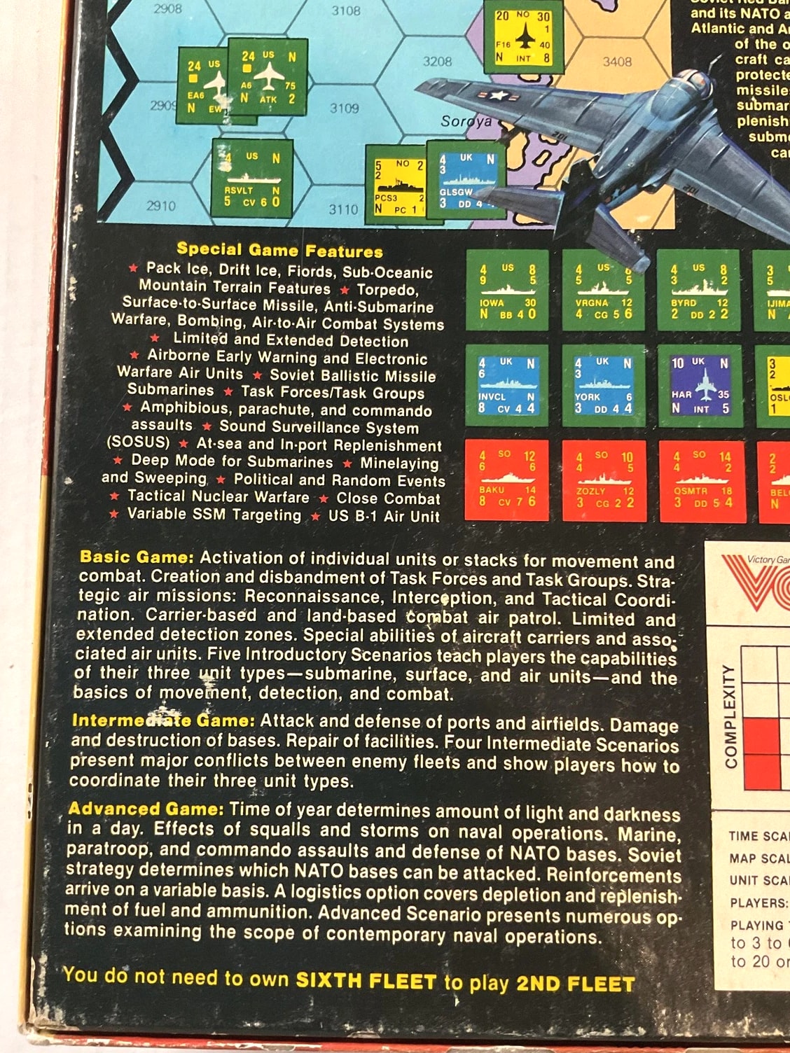 Victory Games / Avalon Hill 2nd FLEET Board Game 1986 Cold War Wargame