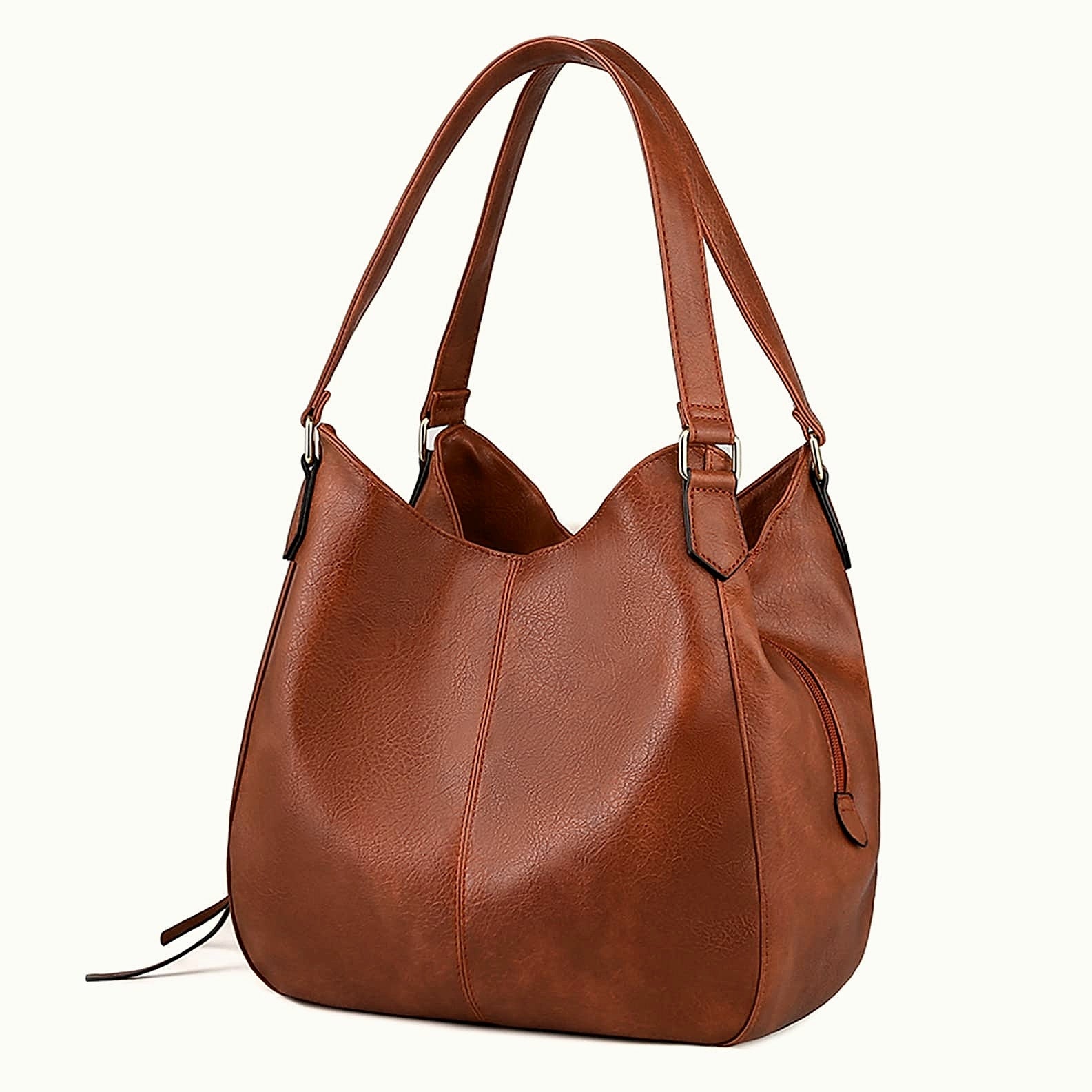 DOURR Women's Vegan Leather Shoulder Bag with Multi Compartments