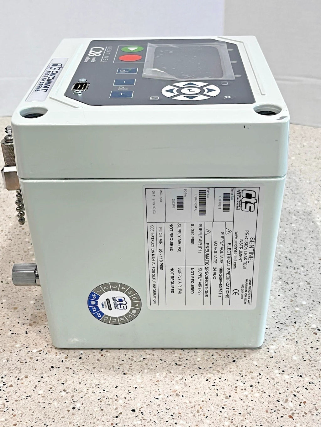 CTS Cincinnati Test Systems Sentinel C28 Precision Leak Tester C28-033943L *NEW*