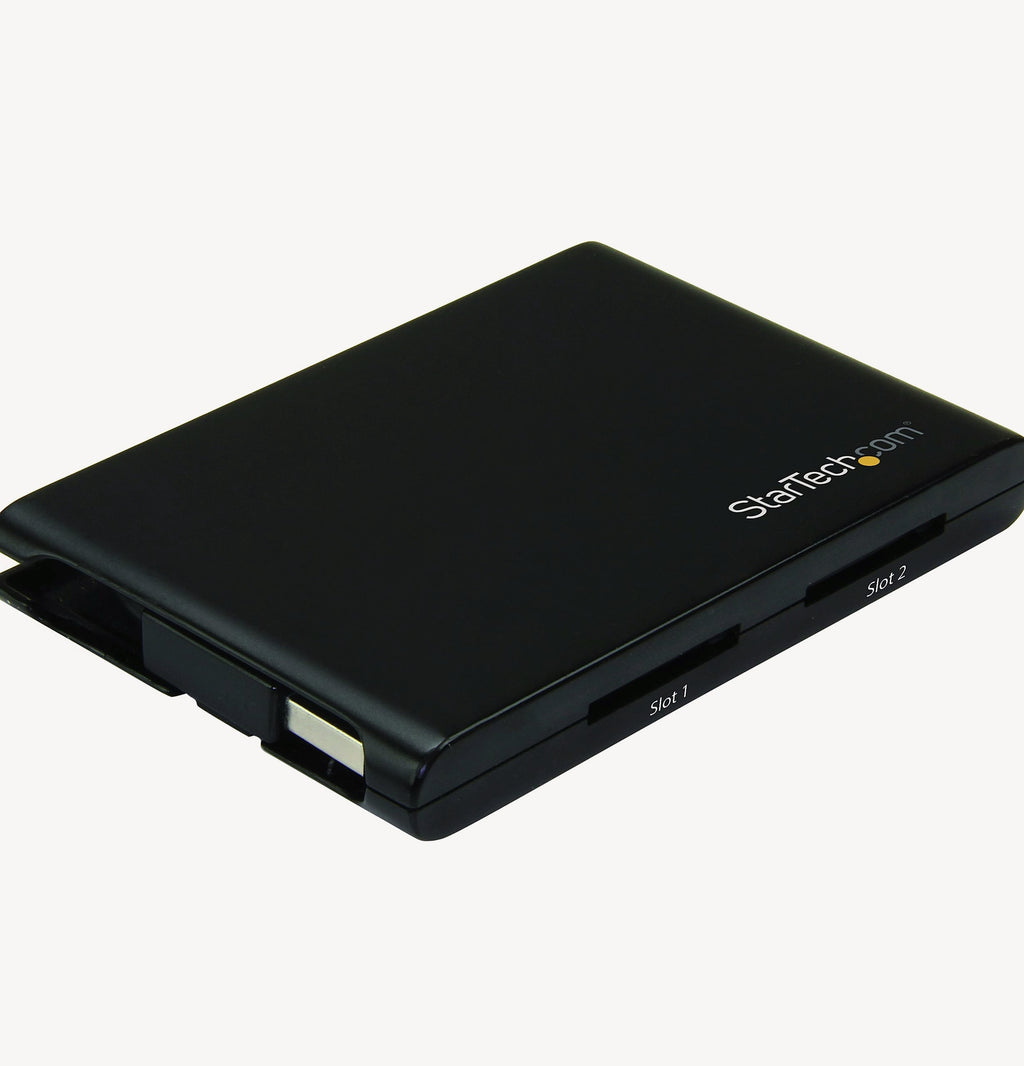 StarTech.com USB 3.0 Flash Memory Multi-Card Reader/Writer with USB-C - SD microSD and CompactFlash Card Reader w/ Integrated USB-C Cable (FCREADU3C)