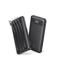 Orfeika 20000mAh Power Bank with 4 Built-in Cables