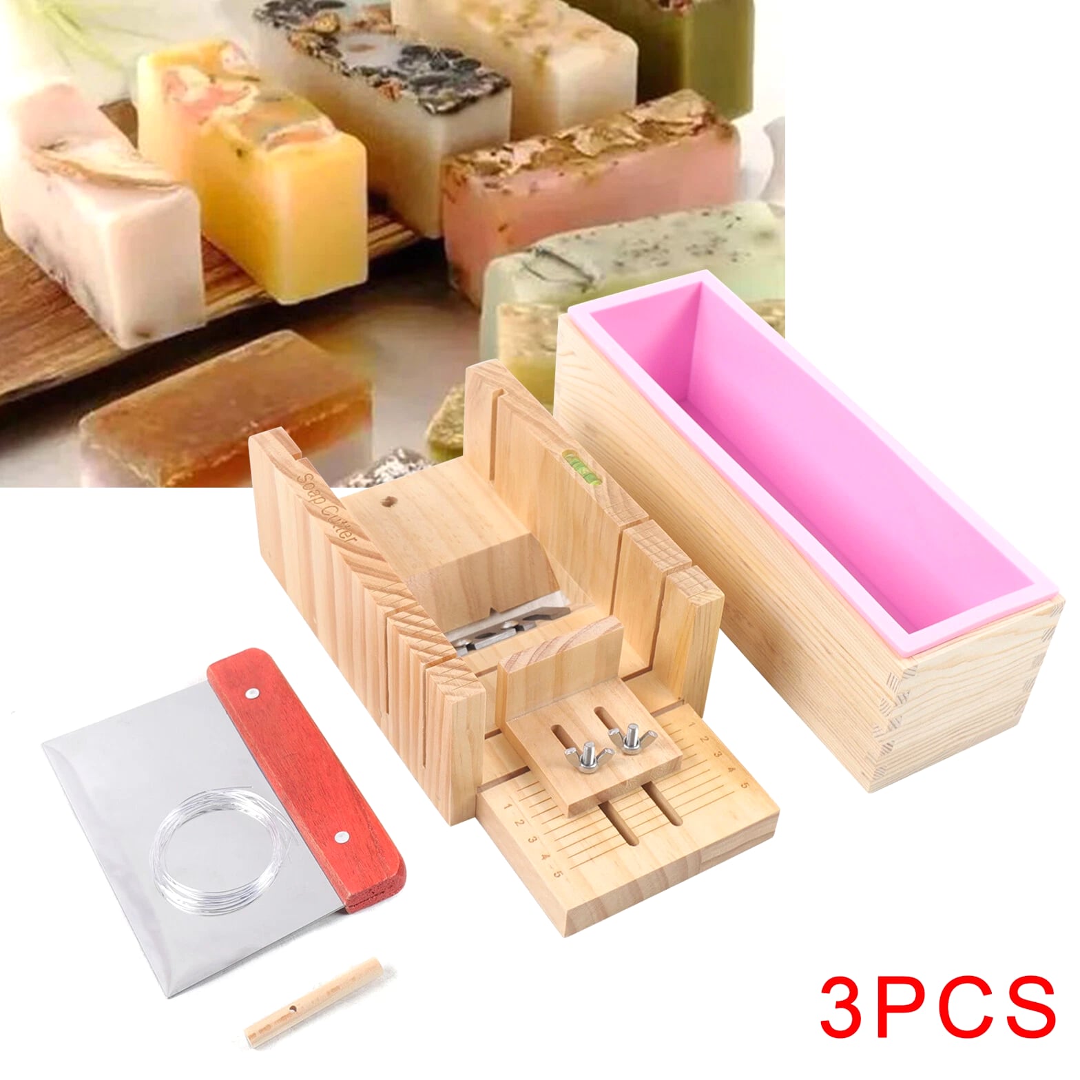 Pro Soap Making Supplies Kit 3 pcs Set Soap Tools Cakes Mold Handmade DIY NEW
