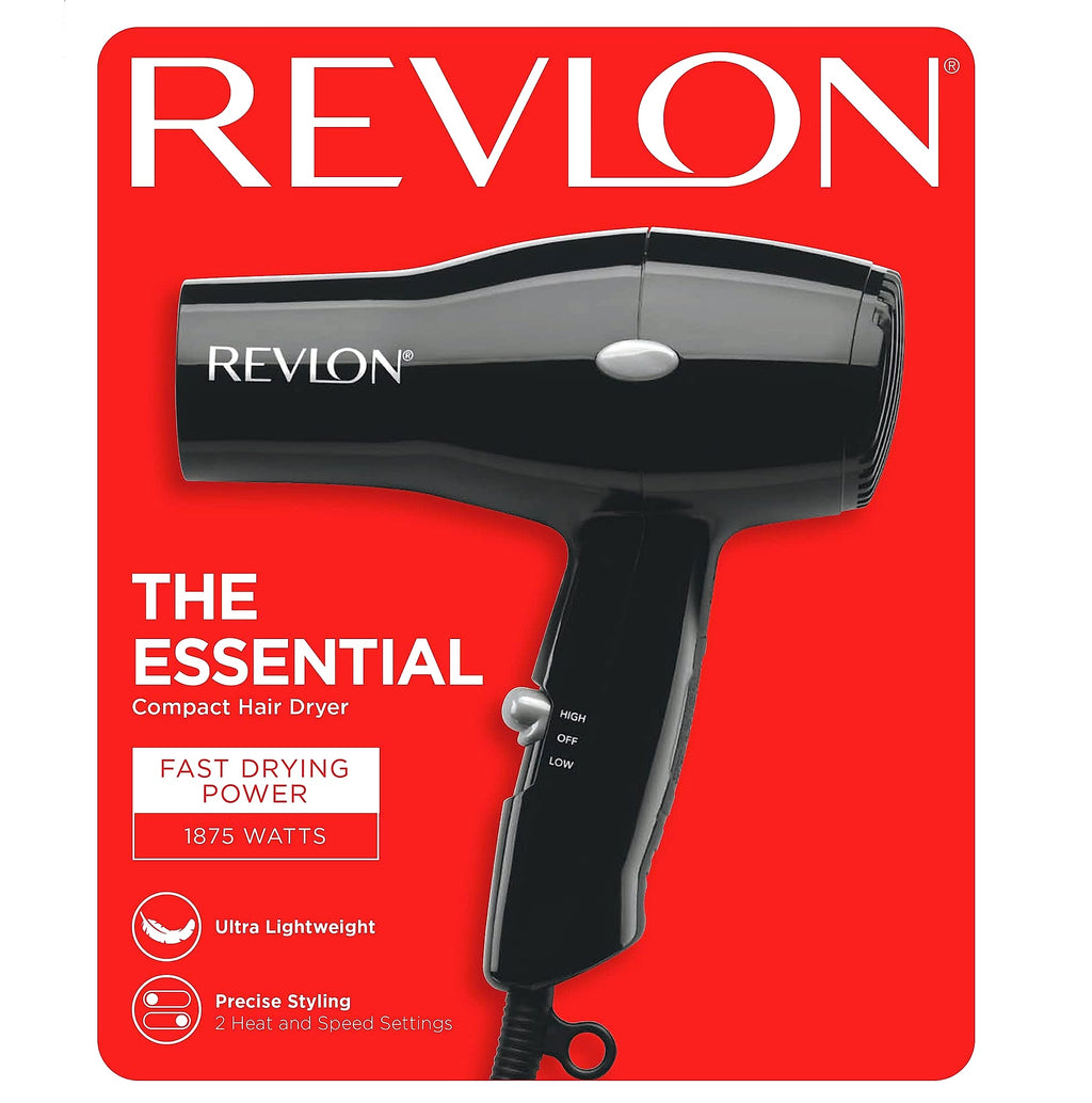 Revlon Essentials 1875W Compact Hair Dryer for Travel