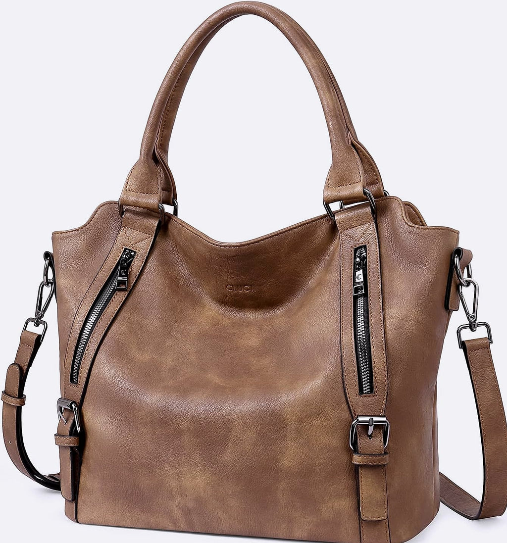 CLUCI Large Hobo Bag with Multiple Pockets Water Repellent