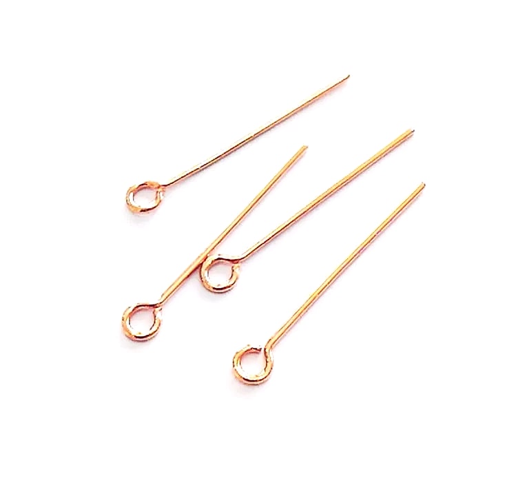 100pcs Stainless Steel 9 Eye Pin Gold Silver Tone 0.6mm Thick Loop Eyepin Findings for DIY Handmade Earring Jewelry Making